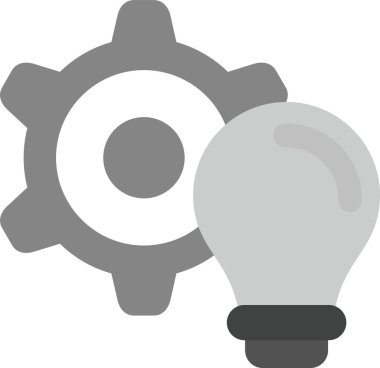 Web Kullanımı için Fikir Simgesi, Basit Vektör İllüstrasyonu