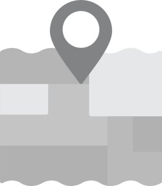 Web Kullanımı için Harita Simgesi, Basit Vektör İllüstrasyonu