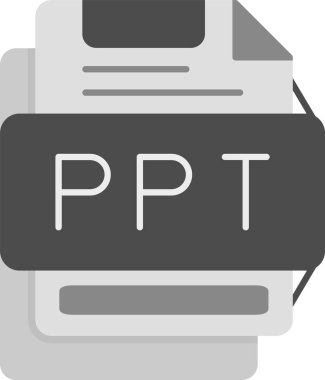 PPT Simgesi, Web Kullanımı için Basit Vektör İllüstrasyonu