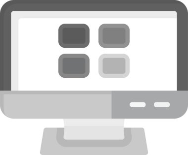 Web Kullanımı için Windows Simgesi, Basit Vektör İllüstrasyonu