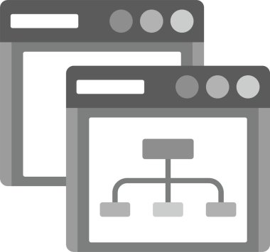 Web Kullanımı için Algoritma Simgesi, Basit Vektör İllüstrasyonu