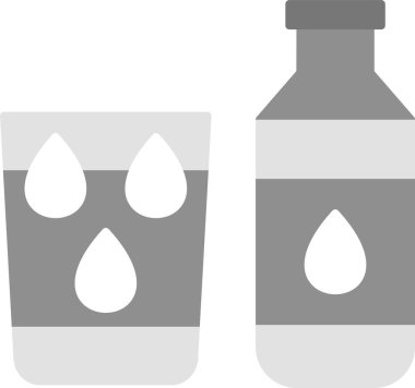 Temiz Su Simgesi, Web Kullanımı için Basit Vektör İllüstrasyonu