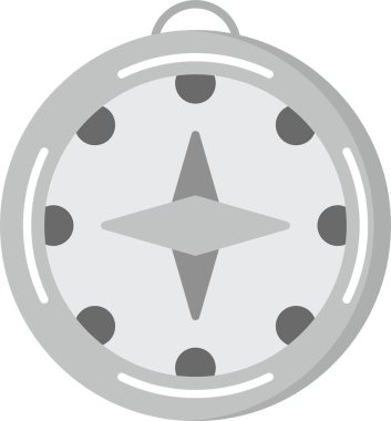 Web Kullanımı için Pusula Simgesi, Basit Vektör İllüstrasyonu