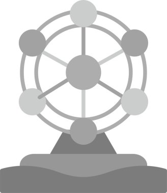 Dönme dolap simgesi, Web Kullanımı için Basit Vektör İllüstrasyonu