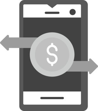 Web kullanımı için Para Aktarım Simgesi, Basit Vektör İllüstrasyonu