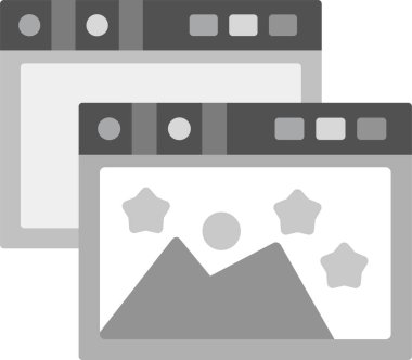 Web Kullanımı için Yeni Sekme Simgesi, Basit Vektör İllüstrasyonu