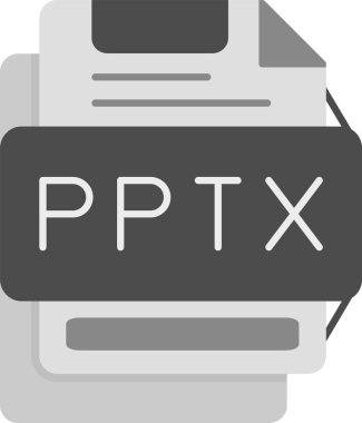 PPTX Simgesi, Web Kullanımı için Basit Vektör İllüstrasyonu