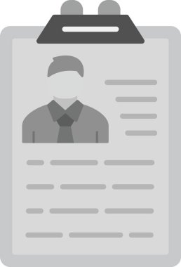 Web Kullanımı için CV Simgesi, Basit Vektör İllüstrasyonu