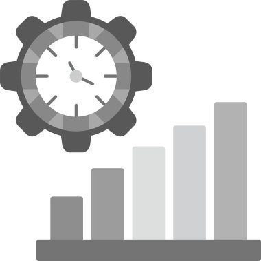 Web Kullanımı için Verimlilik Simgesi, Basit Vektör İllüstrasyonu