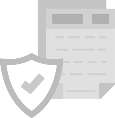 Web Kullanımı için Sigorta Simgesi, Basit Vektör İllüstrasyonu