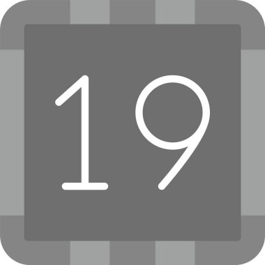 19. 19 Simge, Web Kullanımı için Basit Vektör İllüstrasyonu