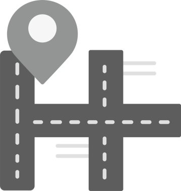 Web Kullanımı için Yol Simgesi, Basit Vektör İllüstrasyonu