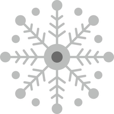 Kar Tanesi Simgesi, Web Kullanımı için Basit Vektör İllüstrasyonu