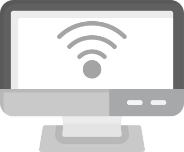 Web Kullanımı için Kablosuz Simge, Basit Vektör İllüstrasyonu