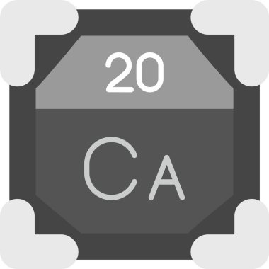 Web kullanımı için 20 Kalsiyum Simgesi, Basit Vektör İllüstrasyonu