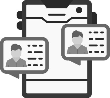 Web Kullanımı için Sohbet Simgesi, Basit Vektör İllüstrasyonu