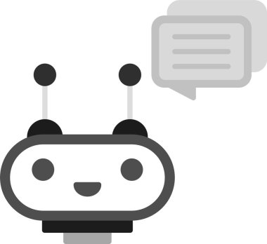 Robot simgesi, vektör çizimi