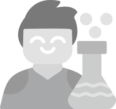 Kimyager Simgesi, Web Kullanımı için Basit Vektör İllüstrasyonu