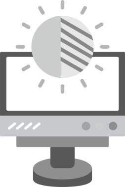 Web Kullanımı için Karşıtlık Simgesi, Basit Vektör İllüstrasyonu