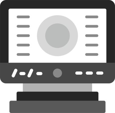 Web Kullanımı için Pc Simgesi, Basit Vektör İllüstrasyonu