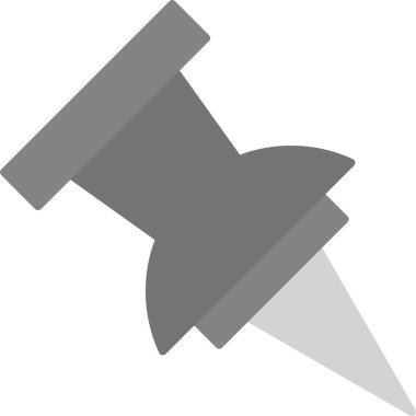 Web Kullanımı için PushPin Simgesi, Basit Vektör İllüstrasyonu