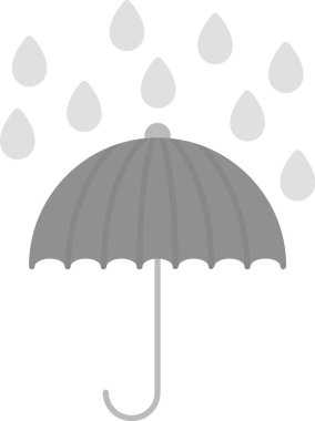 Web Kullanımı için Yağmur Simgesi, Basit Vektör İllüstrasyonu