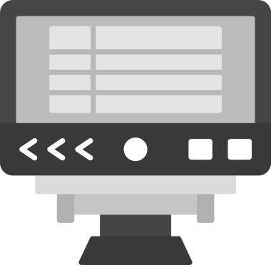 Web Kullanımı için Hesap Tablosu Simgesi, Basit Vektör İllüstrasyonu