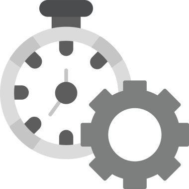 Web kullanımı için Zaman Yönetimi Simgesi, Basit Vektör İllüstrasyonu