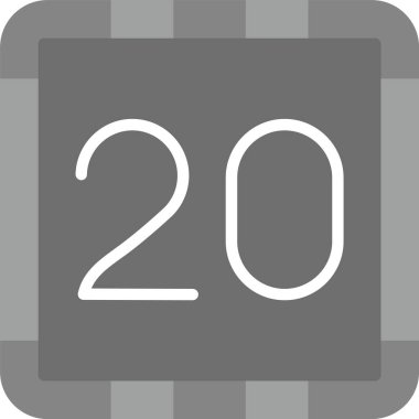 Web Kullanımı için 20. 20 Simge, Basit Vektör İllüstrasyonu