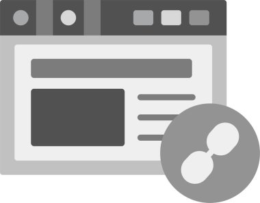 Web Kullanımı için Bağlantı Simgesi, Basit Vektör İllüstrasyonu