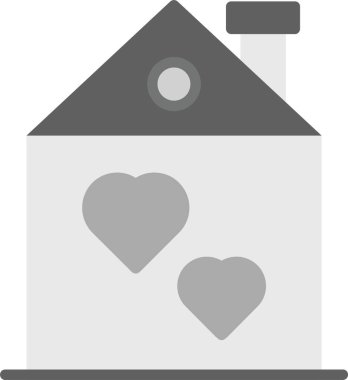 Web Kullanımı için Aşk Simgesi, Basit Vektör İllüstrasyonu