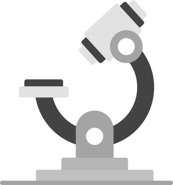 Web Kullanımı için Mikroskop Simgesi, Basit Vektör İllüstrasyonu