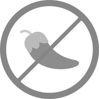 Web Kullanımı için Biber Simgesi Yok, Basit Vektör İllüstrasyonu