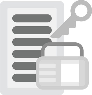 Web Kullanımı için İzin Ayarları Simgesi, Basit Vektör İllüstrasyonu