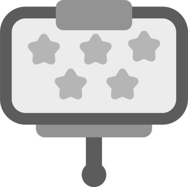 Yıldız ödüllü simge doldurulmuş taslak biçiminde