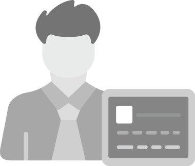 Web Kullanımı için Kullanıcı Kodlama Simgesi, Basit Vektör İllüstrasyonu