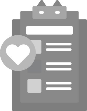 Web Kullanımı için İstek Listesi Simgesi, Basit Vektör İllüstrasyonu