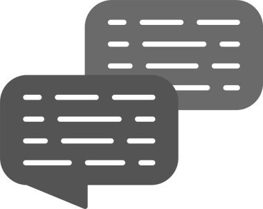 Web kullanımı için Konuşma Simgesi, Basit Vektör İllüstrasyonu