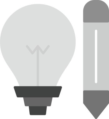 Web Kullanımı için Yaratıcılık Simgesi, Basit Vektör İllüstrasyonu