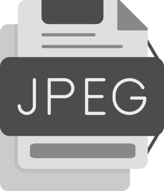 Web Kullanımı için JPEG Simgesi, Basit Vektör İllüstrasyonu