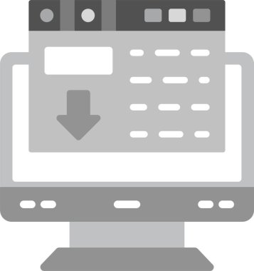 İniş Sayfası Simgesi, Web Kullanımı için Basit Vektör İllüstrasyonu