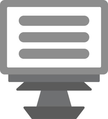 Web Kullanımı için Menü Çubuğu Simgesi, Basit Vektör İllüstrasyonu