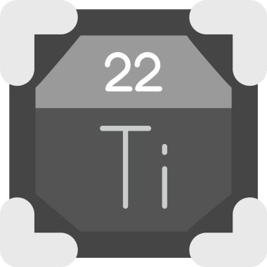 22 Titanyum Simgesi, Web Kullanımı için Basit Vektör İllüstrasyonu