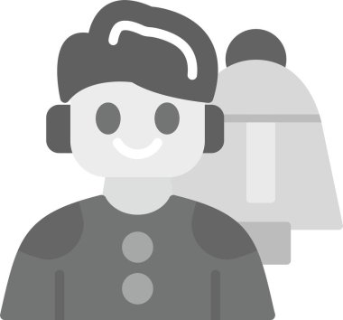 Web Kullanımı için Kullanıcı Bildirimleri Simgesi, Basit Vektör İllüstrasyonu