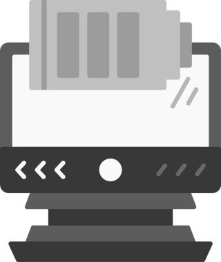 Web kullanımı için Batarya Simgesi, Basit Vektör İllüstrasyonu