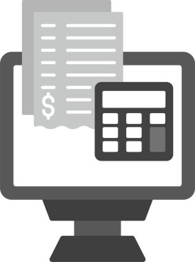 Web Kullanımı için Bilgisayar Simgesi, Basit Vektör İllüstrasyonu