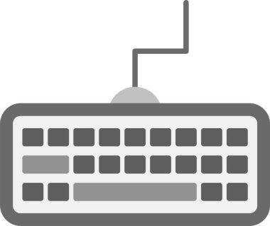 Web Kullanımı için Klavye Simgesi, Basit Vektör İllüstrasyonu