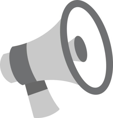 Web Kullanımı için Megafon Simgesi, Basit Vektör İllüstrasyonu