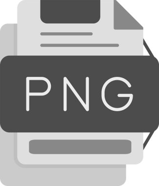 Web Kullanımı için PNG Simgesi, Basit Vektör İllüstrasyonu