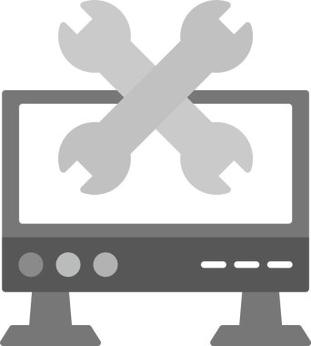 Web Kullanımı için Teknik Destek Simgesi, Basit Vektör İllüstrasyonu